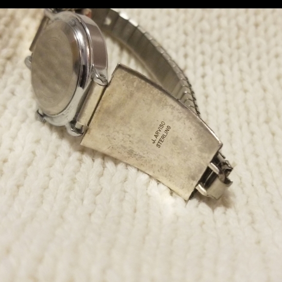 Sterling,Coral and Bone Watch - Picture 5 of 5